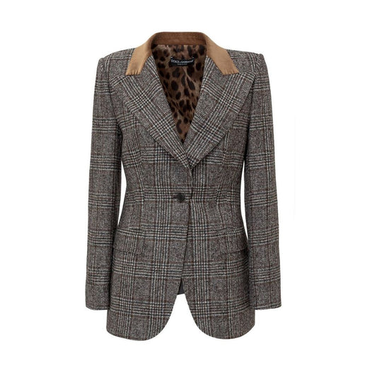 Dolce & Gabbana Brown Wool Blazer