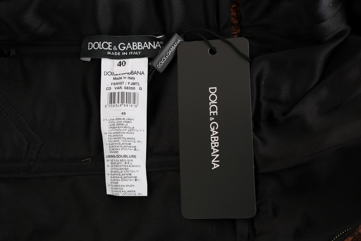 Dolce &amp; Gabbana Schickes braunes Minikleid aus Wollmischung