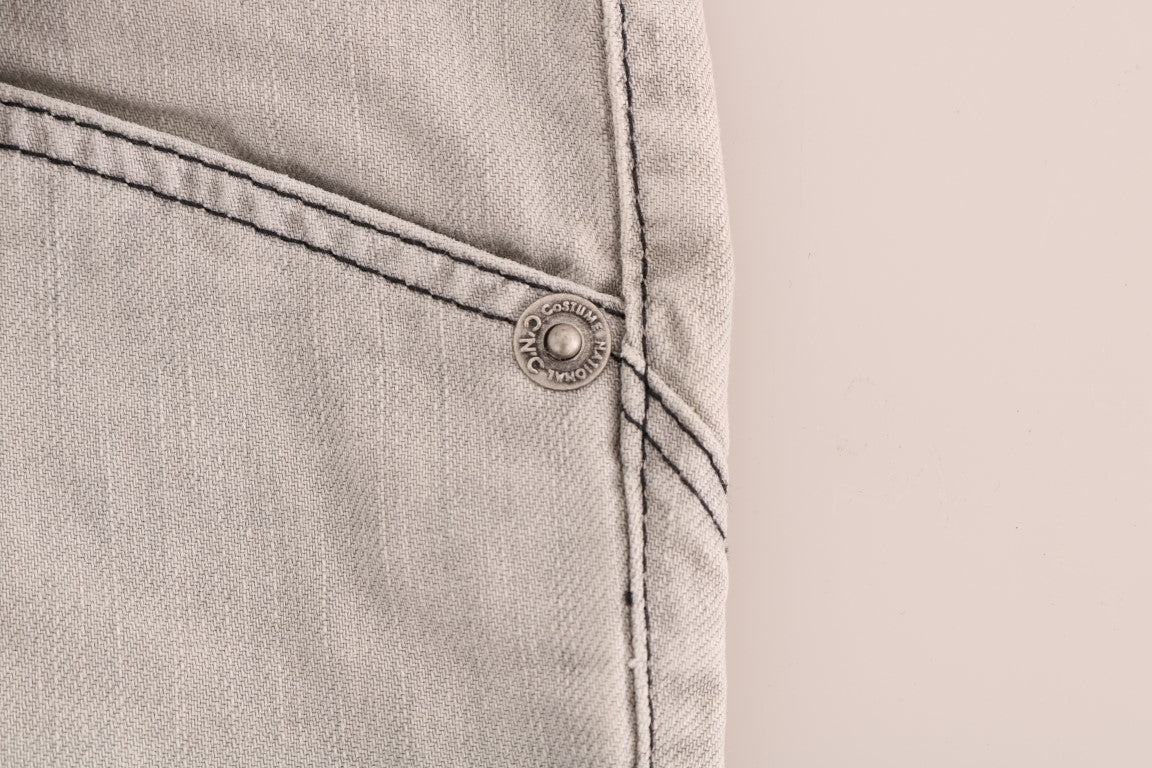 Kostüm-National-Sophisticated-Graue Super-Slim-Jeans