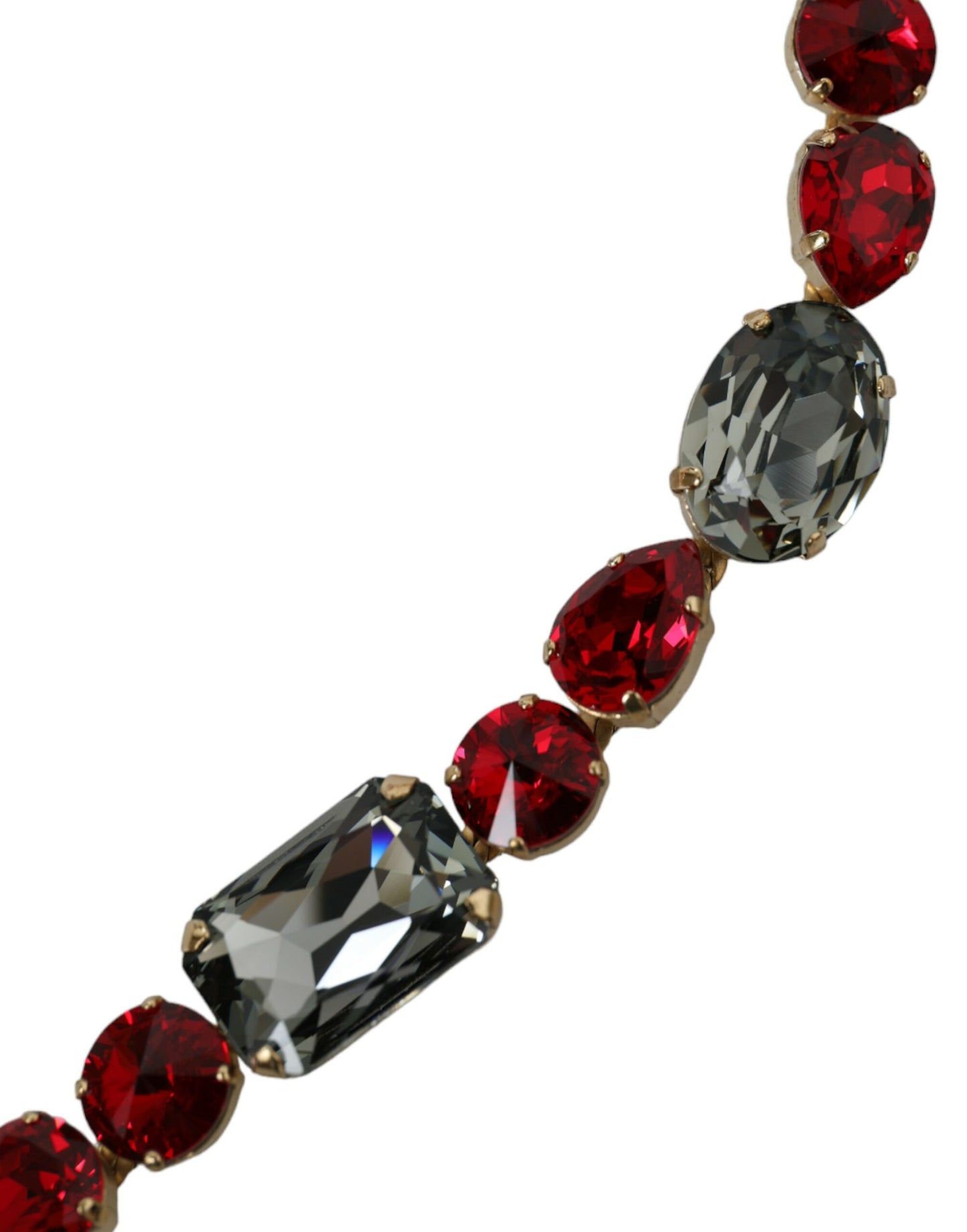 Dolce &amp; Gabbana Strahlender roter Taillengürtel mit Kristallschnalle