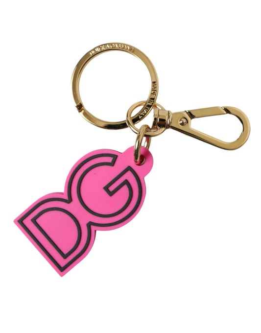 Dolce &amp; Gabbana Chic Gold und Pink Schlüsselanhänger Eleganz