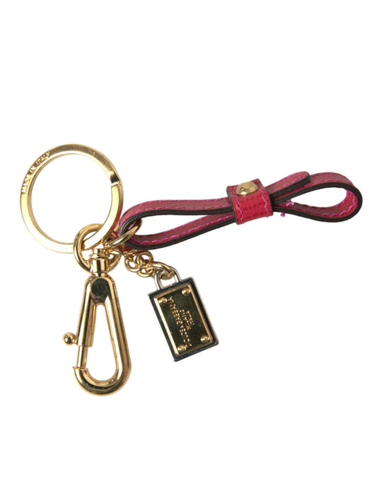 Dolce &amp; Gabbana Atemberaubender Schlüsselanhänger aus rotem Leder