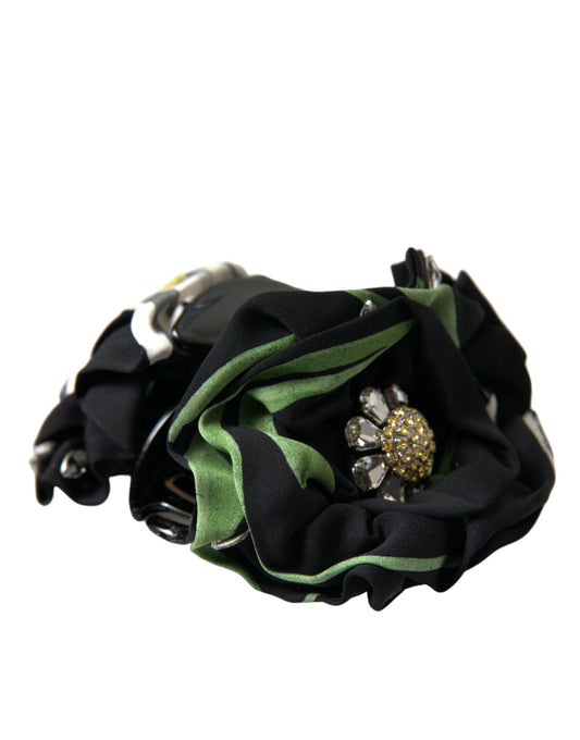 Dolce &amp; Gabbana Haarspange mit mehrfarbigen Blumenkristallen