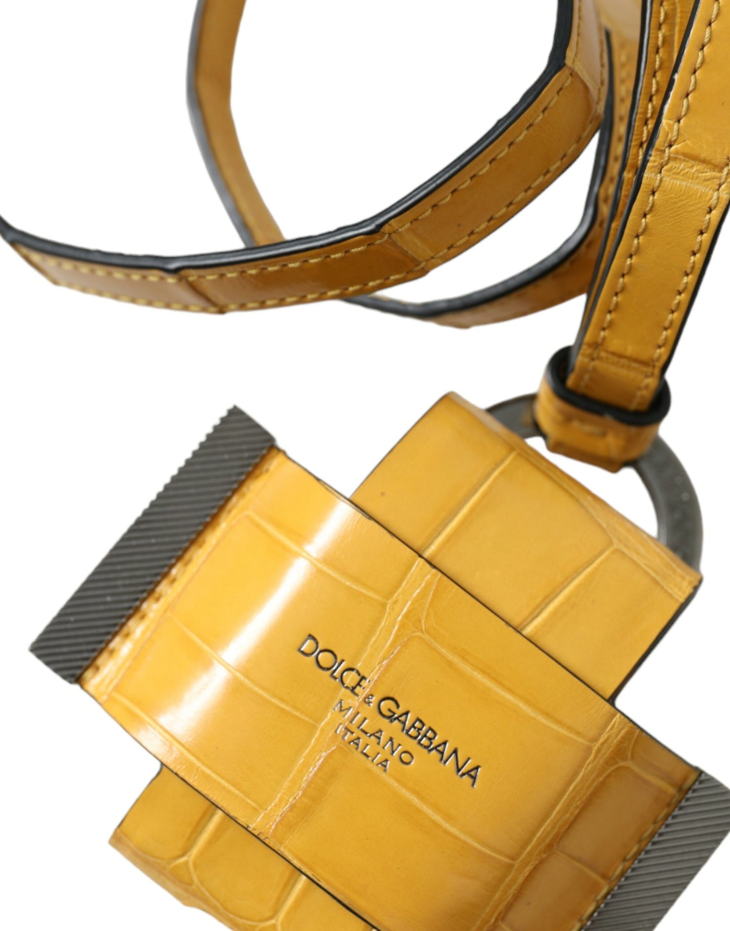 Dolce &amp; Gabbana Exquisiter Schlüsselhalter aus Alligatorleder
