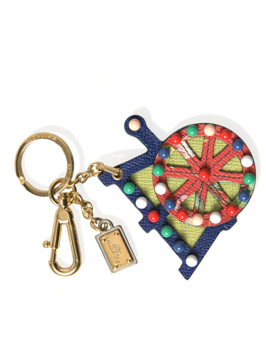 Mehrfarbiger Designer-Schlüsselanhänger aus Zellulose von Dolce &amp; Gabbana