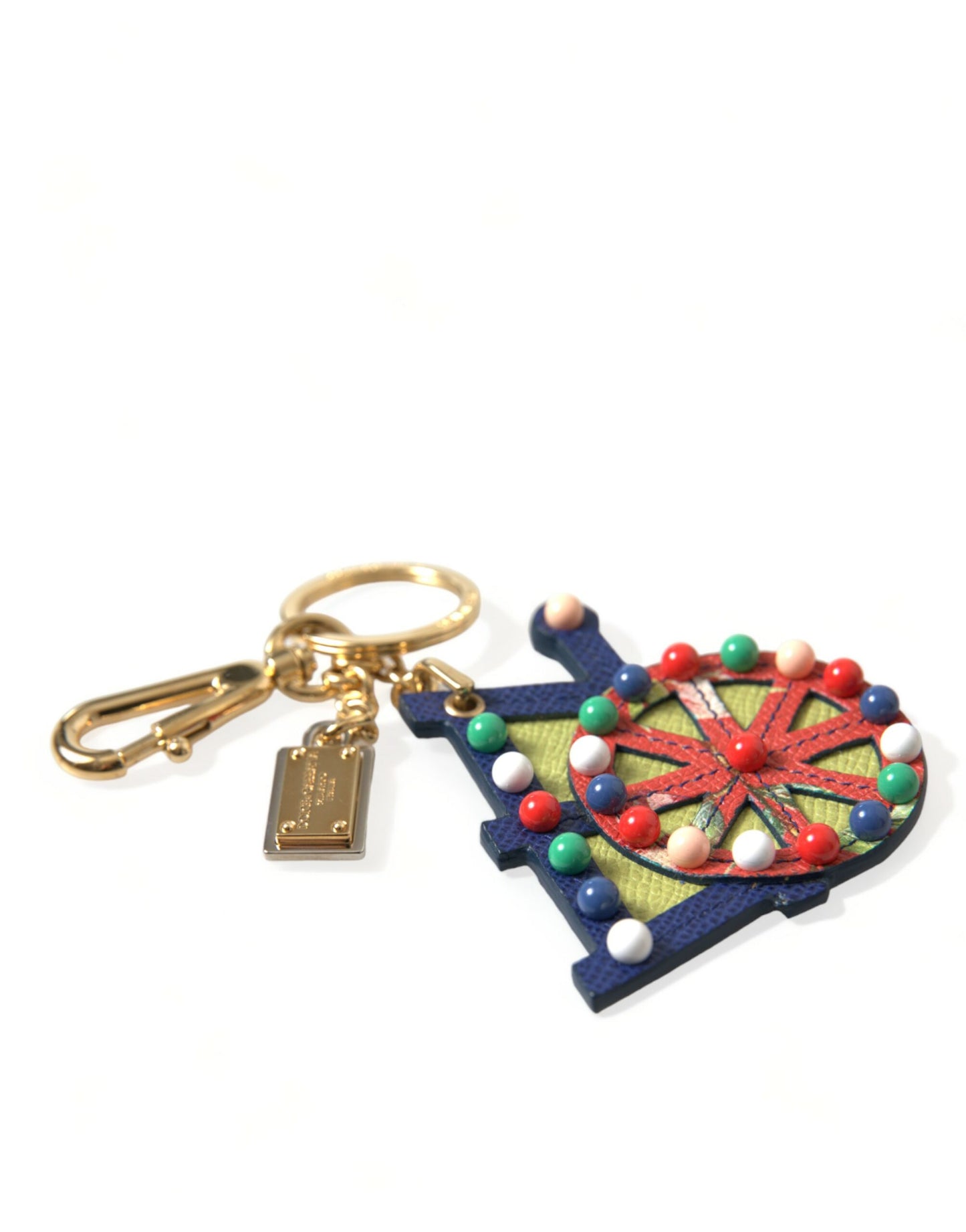 Mehrfarbiger Designer-Schlüsselanhänger aus Zellulose von Dolce &amp; Gabbana