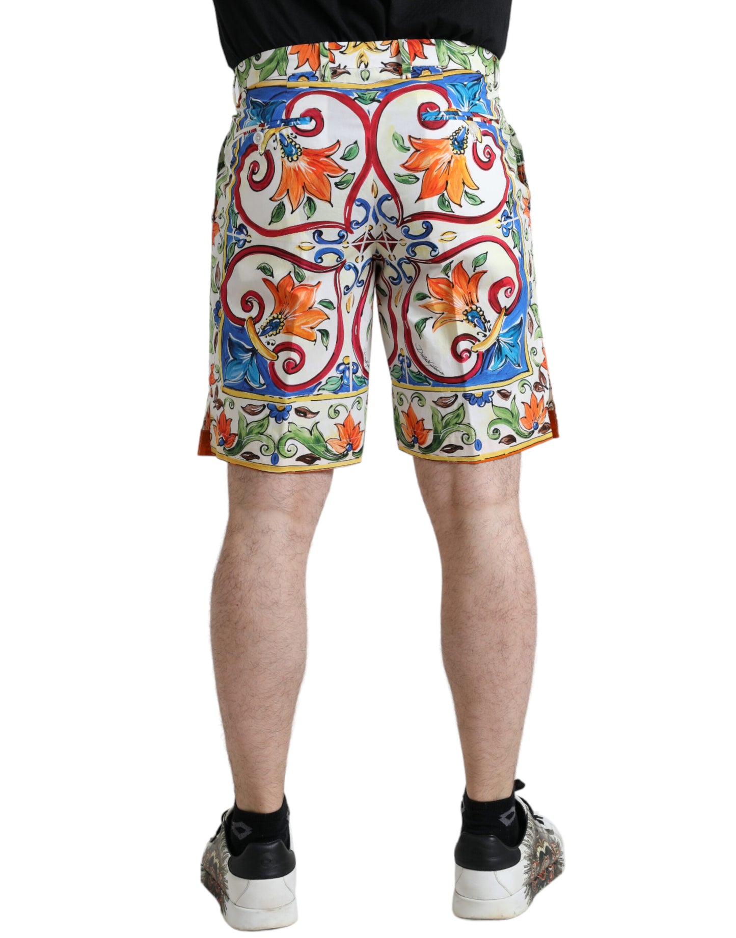 Dolce & Gabbana Majestic Majolica Print Bermuda Shorts