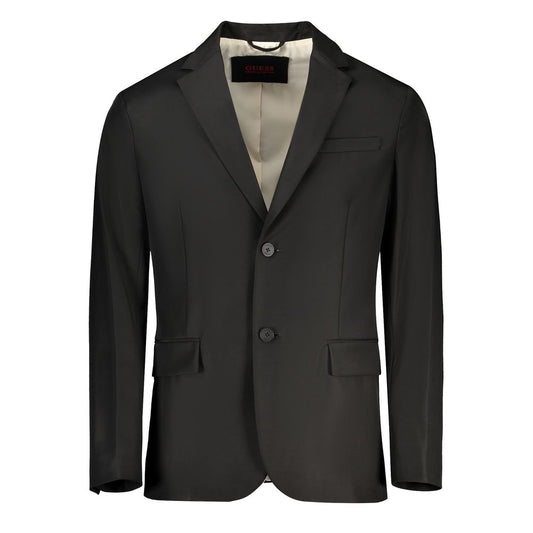 Guess Jeans Black Cotton Blazer