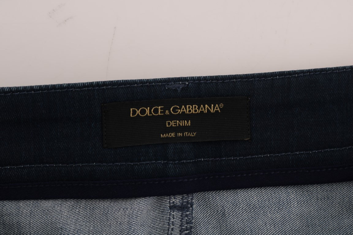 Dolce &amp; Gabbana Schicker blauer Denim-Minirock