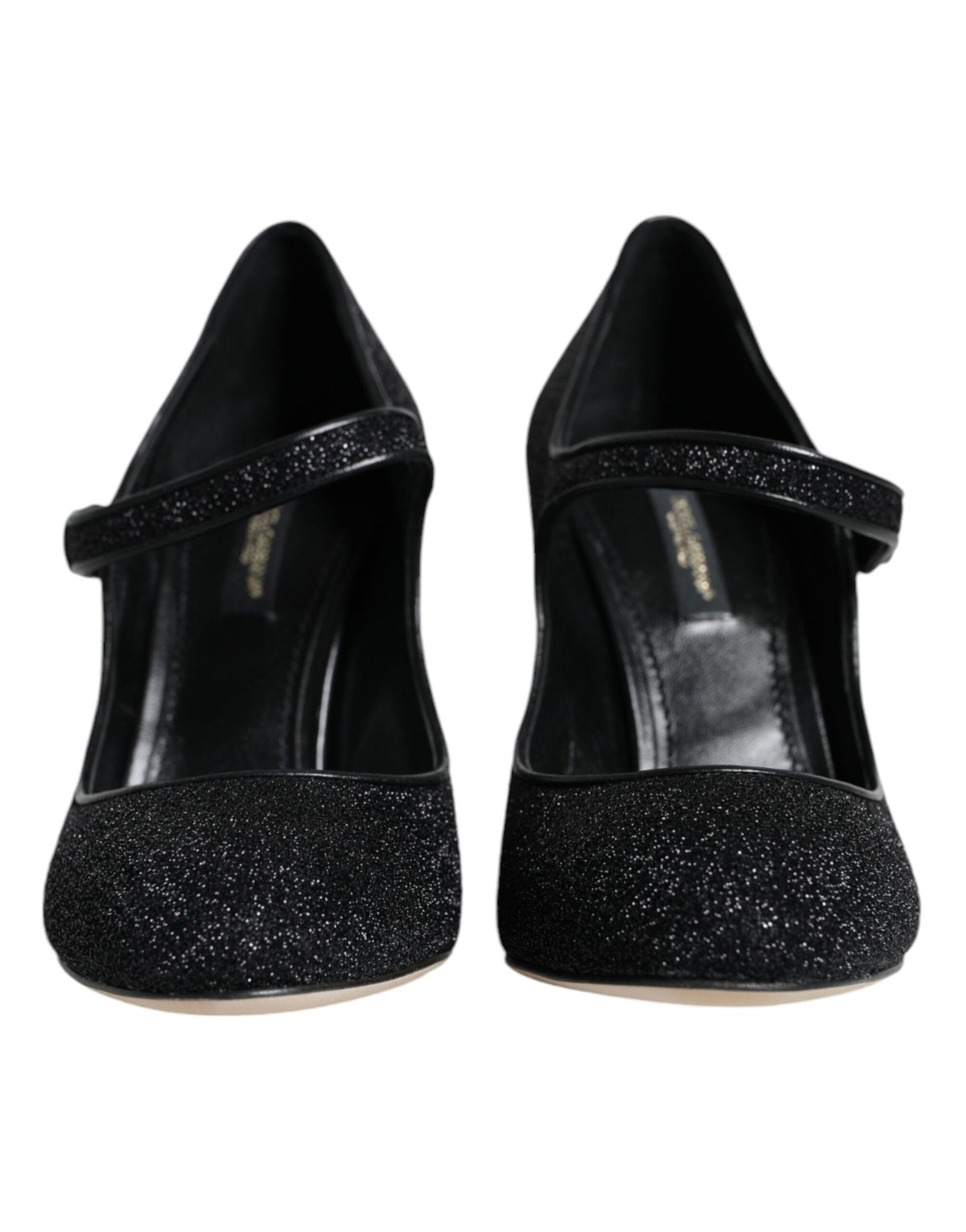 Dolce & Gabbana Black Suede Mary Jane Heel Sandals Shoes