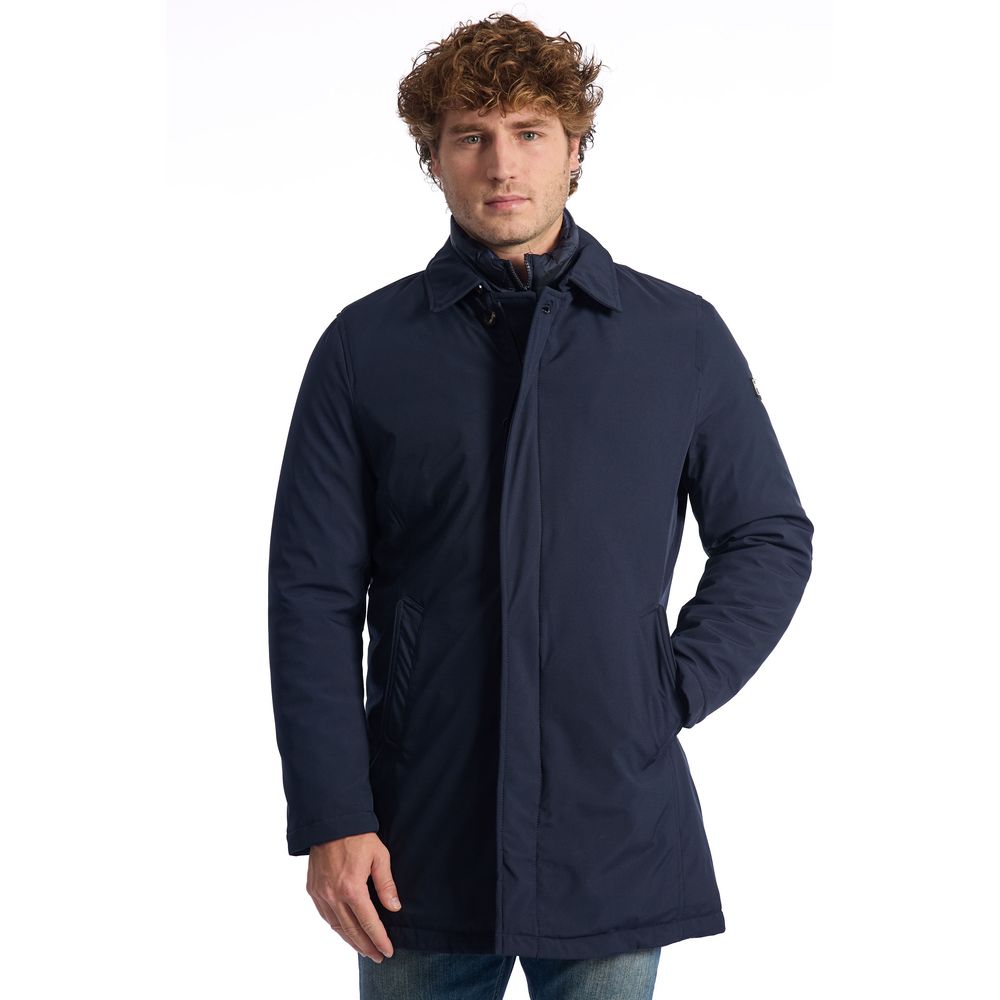 Baldinini Trend Blue Polyester Men Jacket