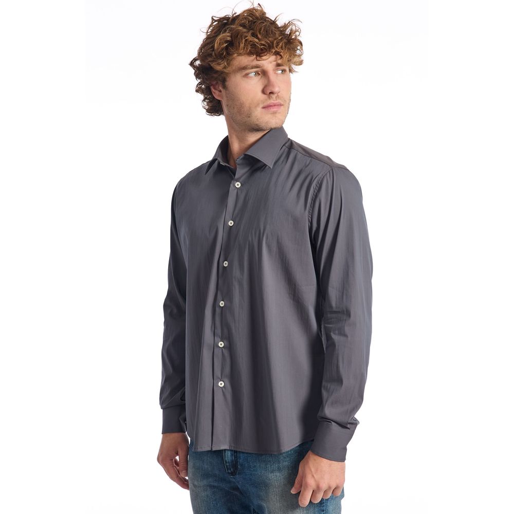 Baldinini Trend Gray Cotton Shirt