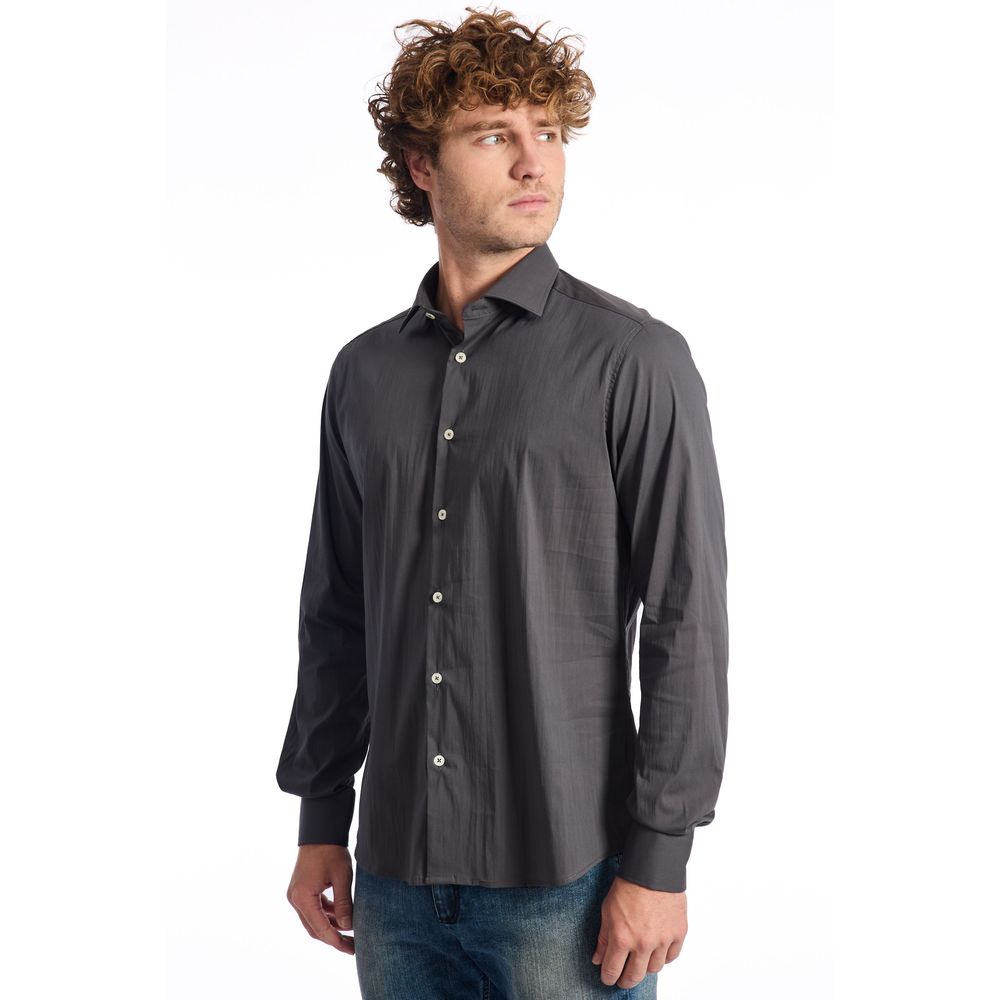 Baldinini Trend Gray Cotton Shirt