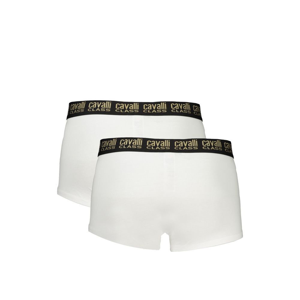 Cavalli Class White Cotton Underwear