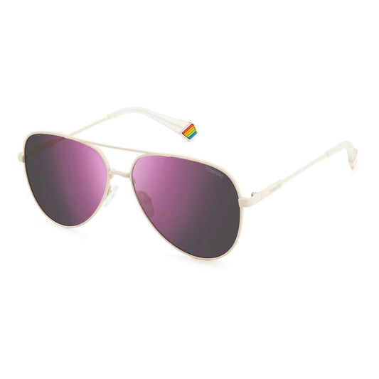Polaroid Sonnenbrille aus weißem Metall