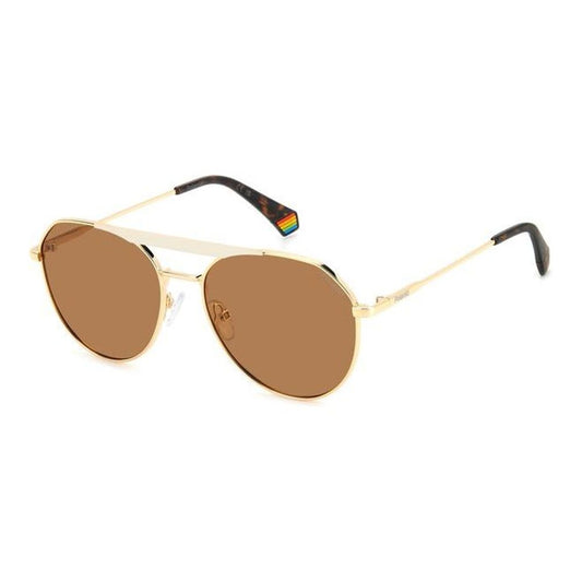 Polaroid Sonnenbrille aus goldenem Metall