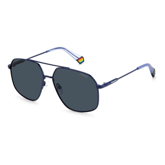 Polaroid – Blaue Edelstahl-Sonnenbrille