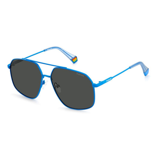 Polaroid – Blaue Edelstahl-Sonnenbrille