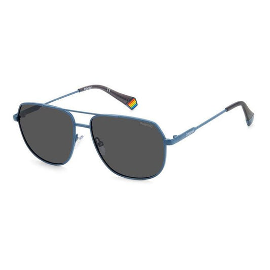 Polaroid Sonnenbrille aus blauem Metall