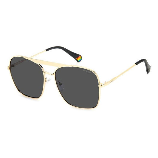 Polaroid Sonnenbrille aus goldenem Metall