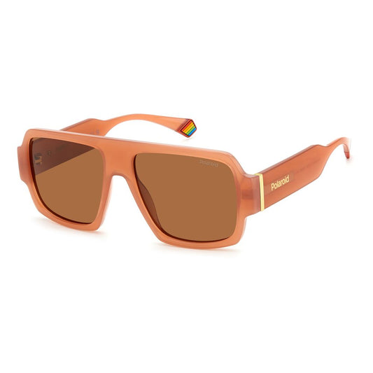 Polaroid Sonnenbrille aus beigefarbenem Harz