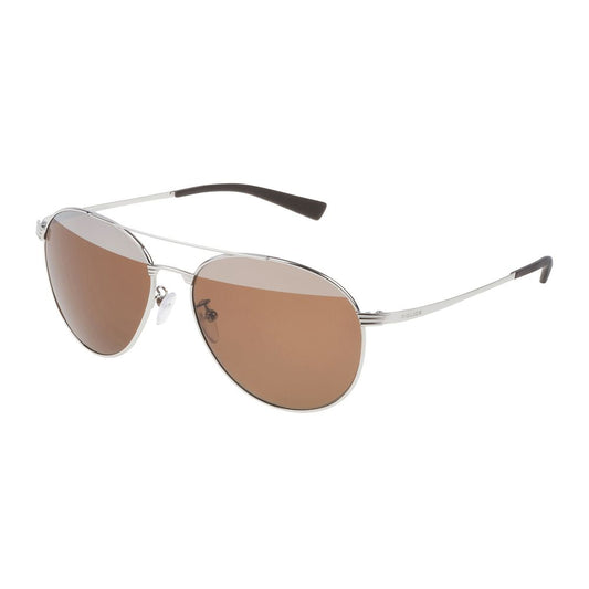 Police Sonnenbrille aus grauem Metall
