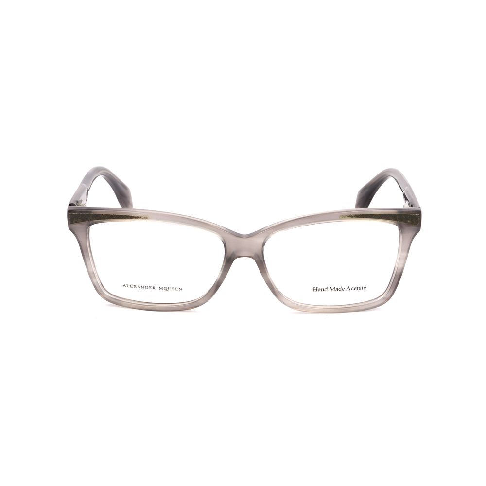 Montatura in acetato grigio Alexander McQueen
