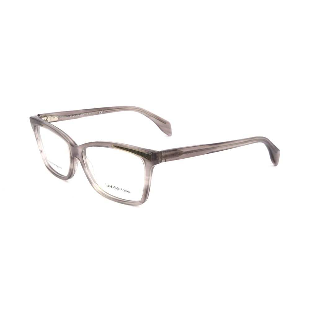 Montatura in acetato grigio Alexander McQueen