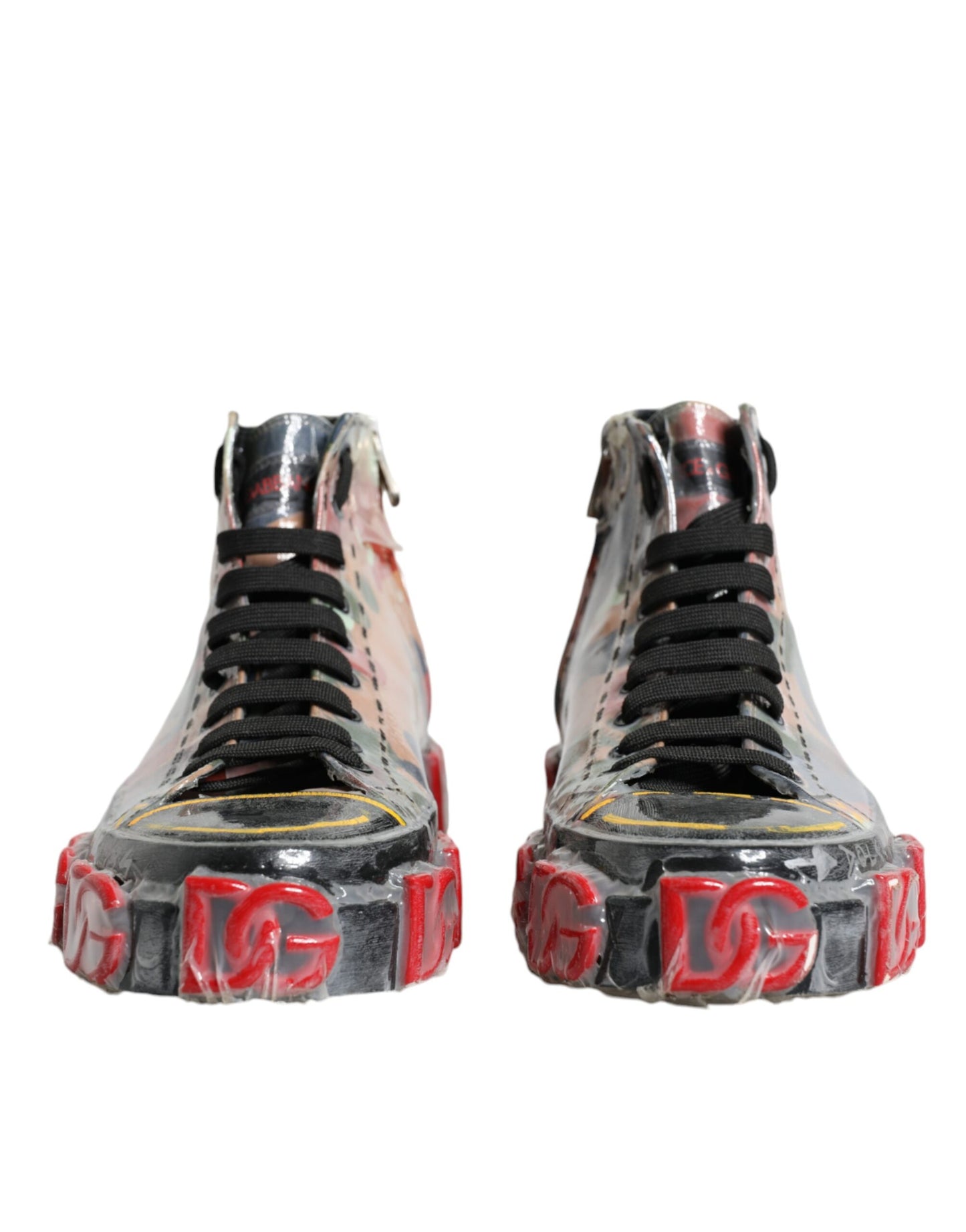 Dolce & Gabbana Multicolor Camouflage High Top Sneakers Shoes