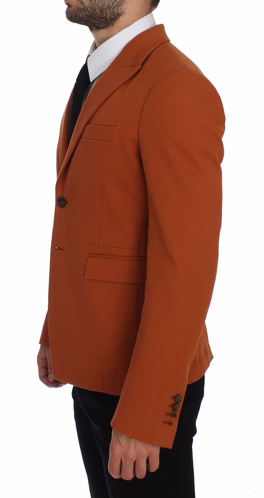 Dolce &amp; Gabbana Orange Cotton Stretch Blazer