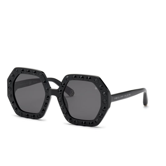Philipp Plein – Schwarze Acetat-Sonnenbrille