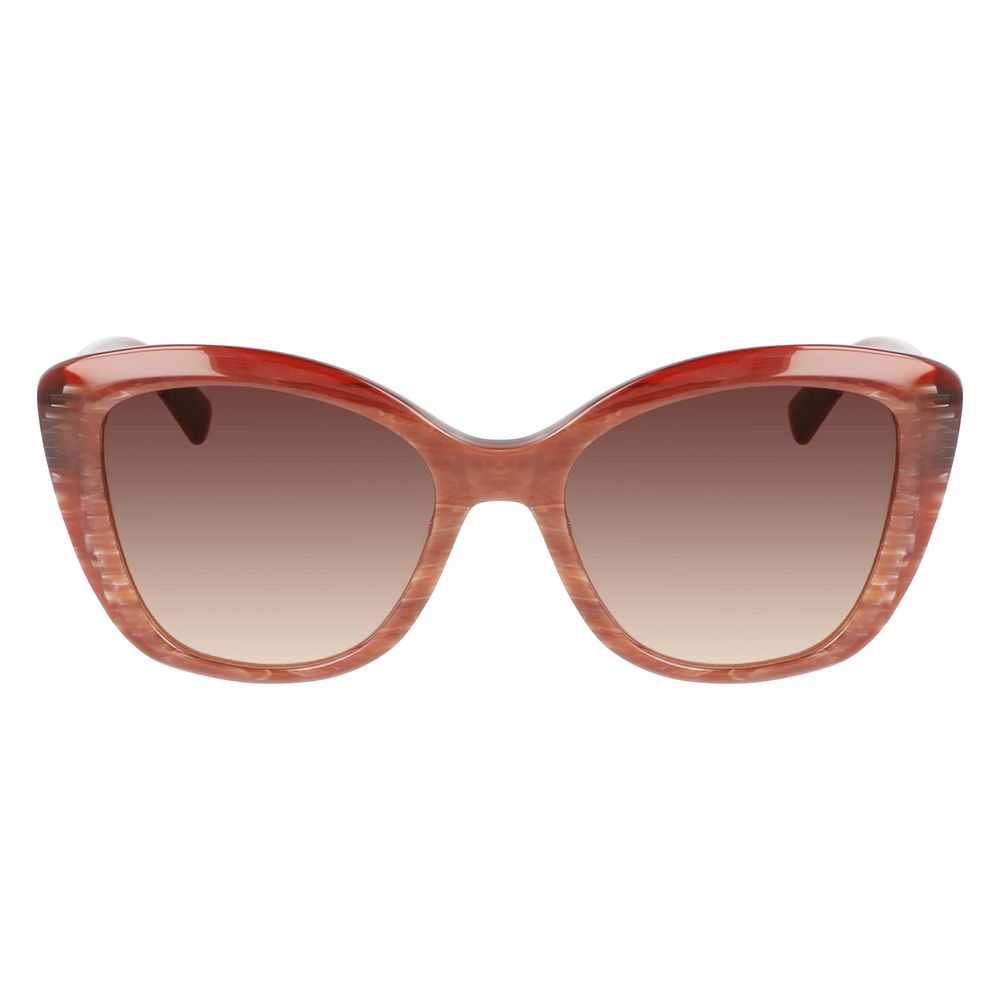 Longchamp Red Acetate Sunglasses