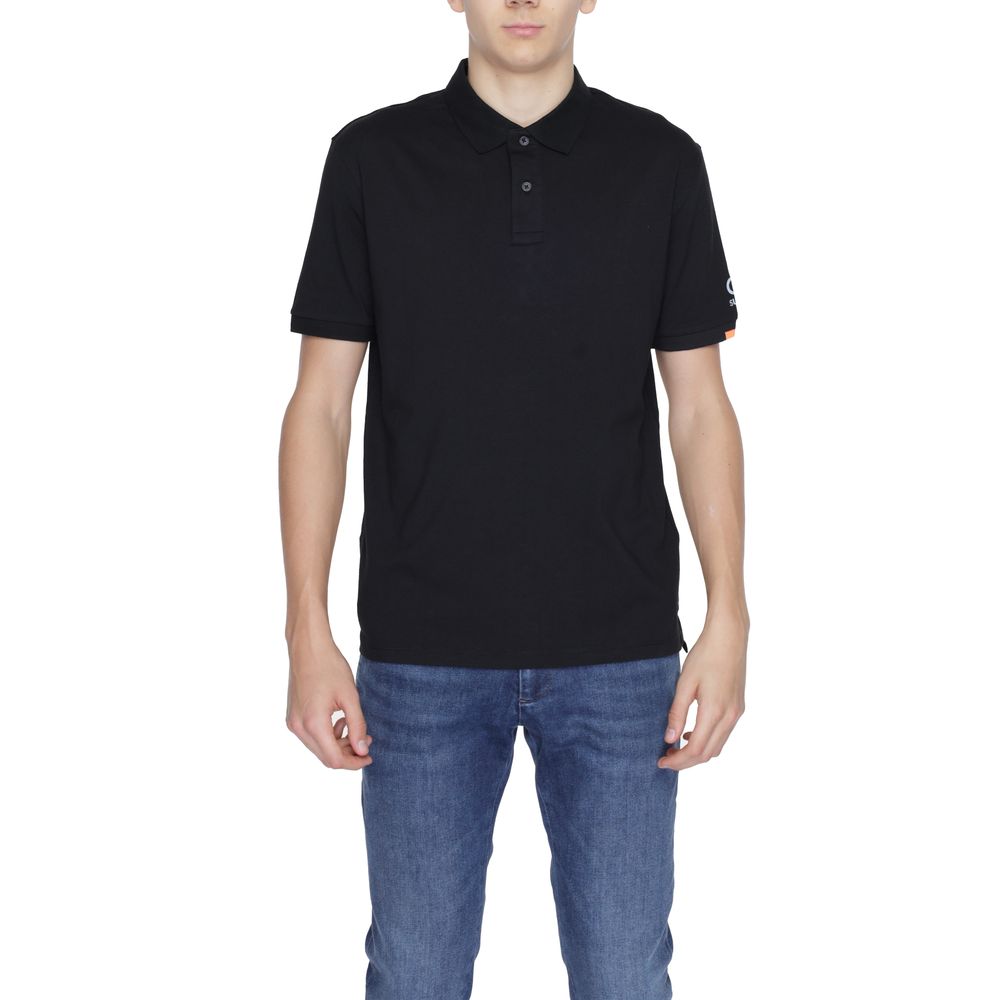 Suns Black Cotton Polo Shirt