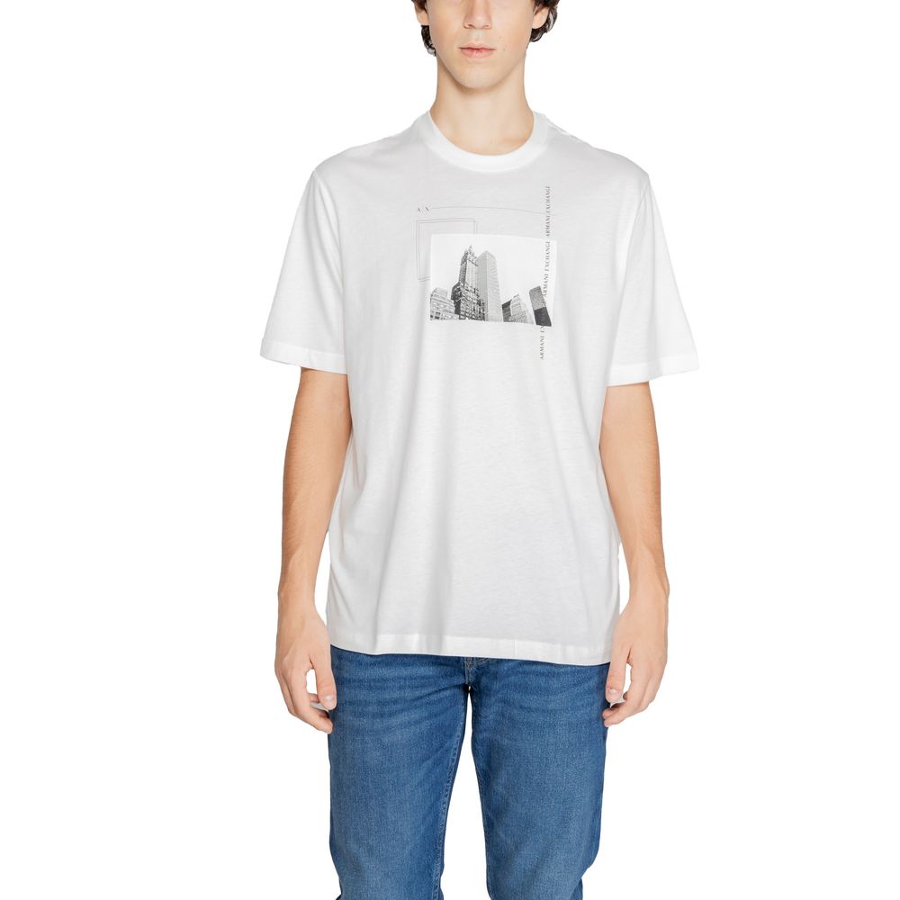 Armani Exchange White Cotton T-Shirt