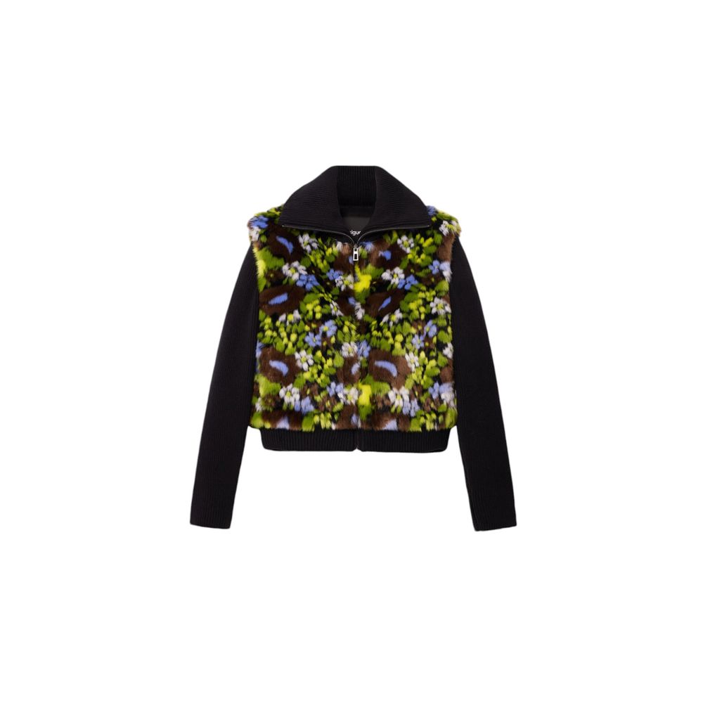 Desigual Black Cotton Jackets & Coat