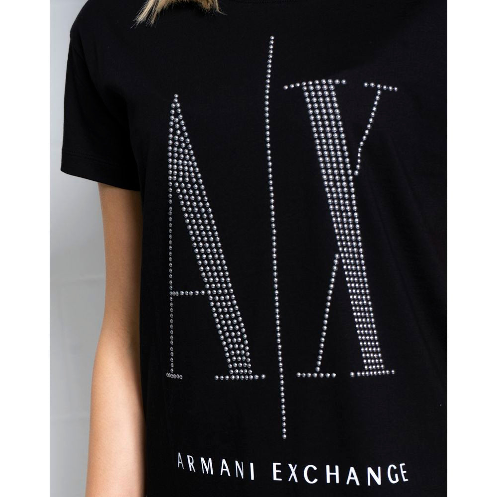 Armani Exchange Black Cotton Tops & T-Shirt