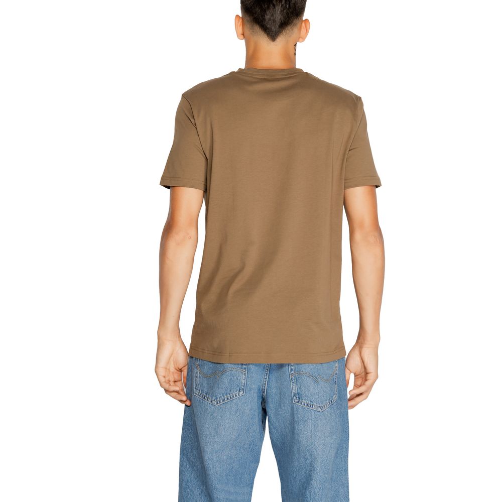 Hugo Boss Brown Cotton T-Shirt