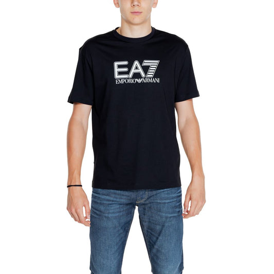 EA7 Emporio Armani Black Cotton T-Shirt