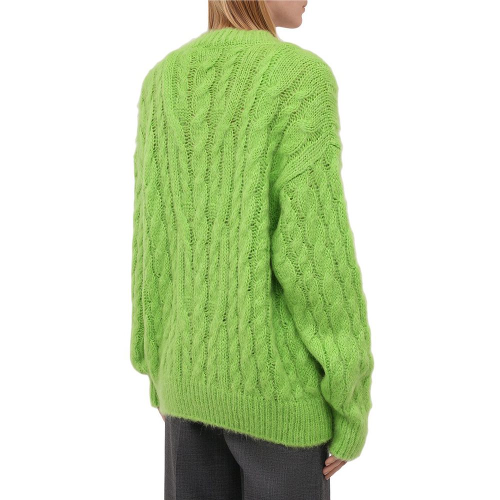 MSGM Green Acrylic Sweater