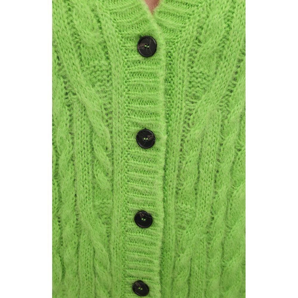 MSGM Green Acrylic Sweater