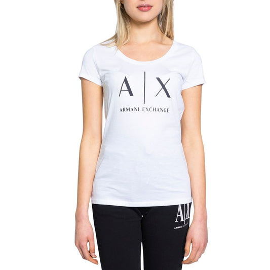 T-shirt bianca in cotone di Armani Exchange