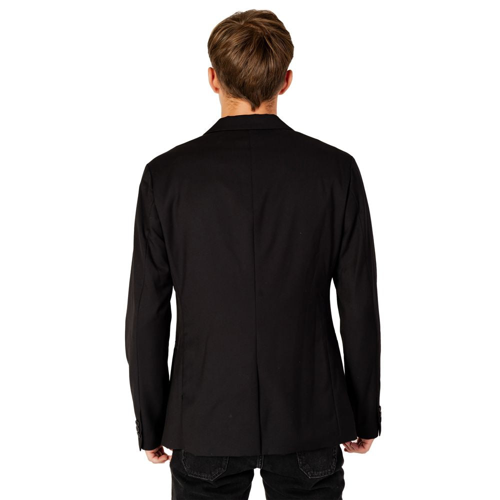 Armani Exchange Black Polyester Blazer