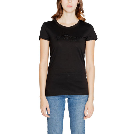 Armani Exchange Black Cotton Tops & T-Shirt