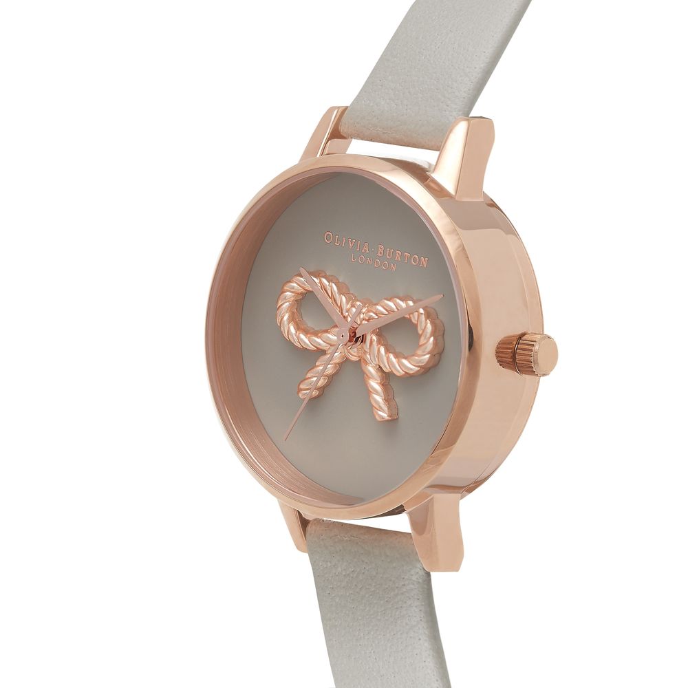 Olivia Burton Gray Synthetic Leather Watch