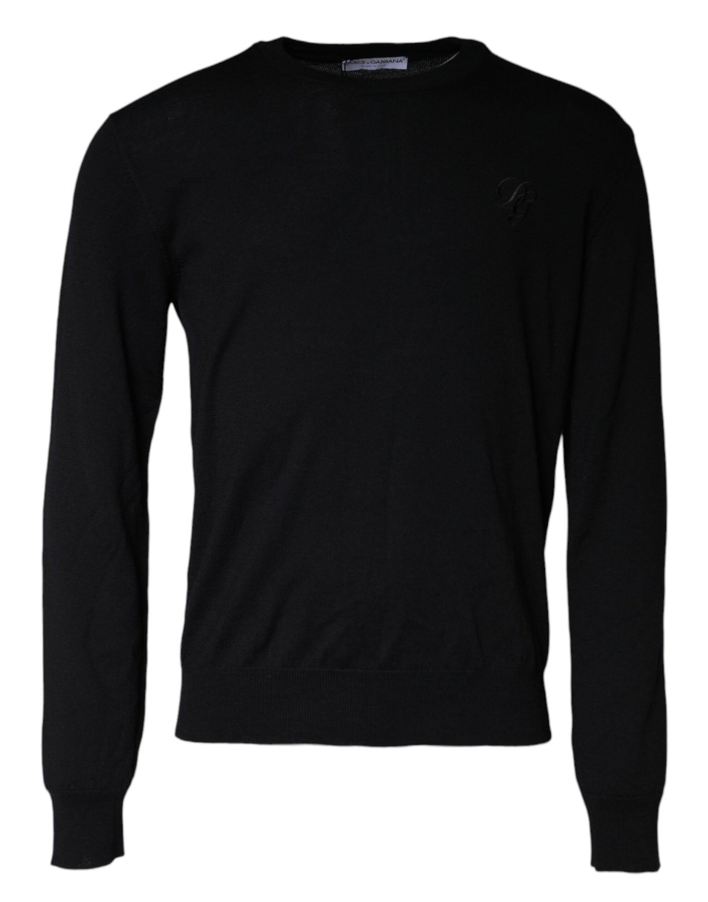 Dolce &amp; Gabbana Maglione girocollo in maglia di lana nera