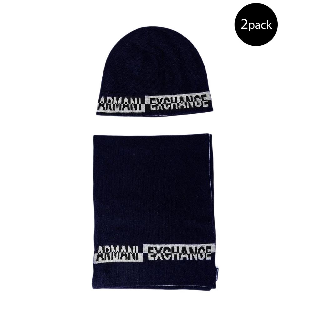 Armani Exchange Blue Acrylic Scarf