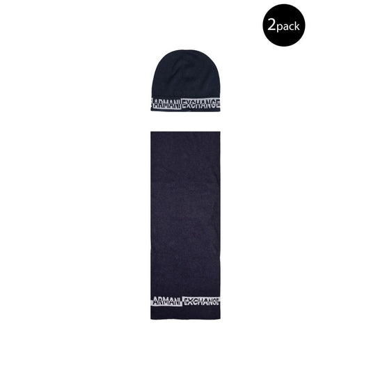 Armani Exchange Blue Polyamide Scarf