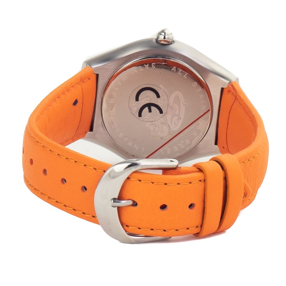 Chronotech Orange Leather Watch