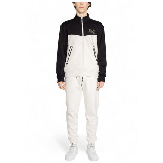 EA7 Emporio Armani Cream Cotton Sweatsuit