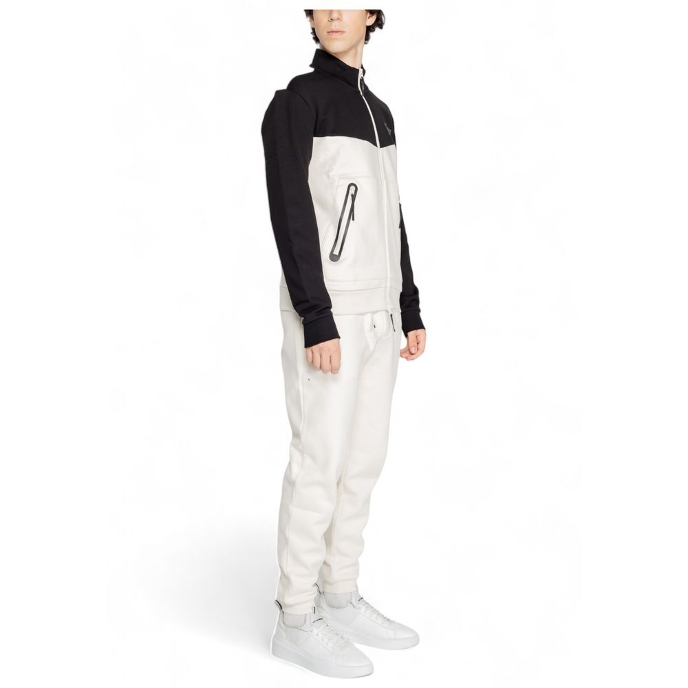 EA7 Emporio Armani Cream Cotton Sweatsuit